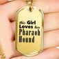 Pharaoh Hound - 18k Gold Finished Luxury Dog Tag Necklace
