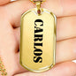 Carlos - 18k Gold Finished Luxury Dog Tag Necklace