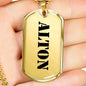 Alton - 18k Gold Finished Luxury Dog Tag Necklace