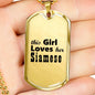 Siamese - 18k Gold Finished Luxury Dog Tag Necklace