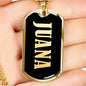 Juana v02 - 18k Gold Finished Luxury Dog Tag Necklace