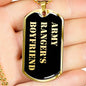 Army Ranger's Boyfriend v2 - 18k Gold Finished Luxury Dog Tag Necklace