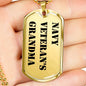 Navy Veteran's Grandma - 18k Gold Finished Luxury Dog Tag Necklace
