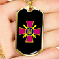 Ukrainian Ground Forces - 18k Gold Finished Luxury Dog Tag Necklace