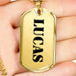 Lucas - 18k Gold Finished Luxury Dog Tag Necklace