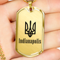 Indianapolis - 18k Gold Finished Luxury Dog Tag Necklace