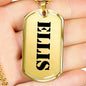 Ellis - 18k Gold Finished Luxury Dog Tag Necklace