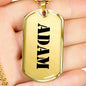 Adam - 18k Gold Finished Luxury Dog Tag Necklace