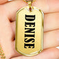 Denise v01 - 18k Gold Finished Luxury Dog Tag Necklace
