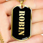 Robin v2 - 18k Gold Finished Luxury Dog Tag Necklace
