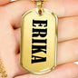 Erika v01 - 18k Gold Finished Luxury Dog Tag Necklace