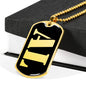 Al v2 - 18k Gold Finished Luxury Dog Tag Necklace