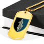 73rd Maritime Special Operations Center (Ukraine) - 18k Gold Finished Luxury Dog Tag Necklace