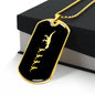 Mama Dinosaur With 4 Hatchlings v2 - 18k Gold Finished Luxury Dog Tag Necklace