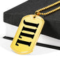 Jill v01 - 18k Gold Finished Luxury Dog Tag Necklace