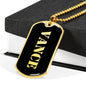 Vance v2 - 18k Gold Finished Luxury Dog Tag Necklace