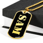 Sam v2 - 18k Gold Finished Luxury Dog Tag Necklace