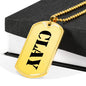 Clay - 18k Gold Finished Luxury Dog Tag Necklace