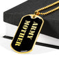 Army Mother v2 - 18k Gold Finished Luxury Dog Tag Necklace