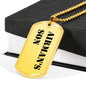 Airman's Son - 18k Gold Finished Luxury Dog Tag Necklace