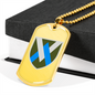 11th Army Aviation Brigade (Ukraine) - 18k Gold Finished Luxury Dog Tag Necklace
