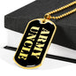 Army Uncle v2 - 18k Gold Finished Luxury Dog Tag Necklace