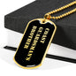 Coast Guardsman's Brother v2 - 18k Gold Finished Luxury Dog Tag Necklace