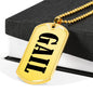Gail v01 - 18k Gold Finished Luxury Dog Tag Necklace