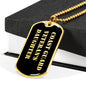 Coast Guard Veteran's Daughter v2 - 18k Gold Finished Luxury Dog Tag Necklace