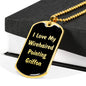 Love My Wirehaired Pointing Griffon v5 - 18k Gold Finished Luxury Dog Tag Necklace