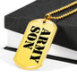 Army Son - 18k Gold Finished Luxury Dog Tag Necklace