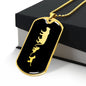 Mama Lioness With 2 Cubs v2 - 18k Gold Finished Luxury Dog Tag Necklace