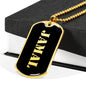 Jamal v2 - 18k Gold Finished Luxury Dog Tag Necklace