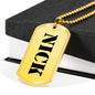 Nick - 18k Gold Finished Luxury Dog Tag Necklace