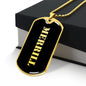 Merrill v2 - 18k Gold Finished Luxury Dog Tag Necklace
