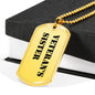 Veteran's Sister - 18k Gold Finished Luxury Dog Tag Necklace