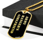 Army Ranger's Girlfriend v2 - 18k Gold Finished Luxury Dog Tag Necklace