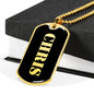 Chris v2 - 18k Gold Finished Luxury Dog Tag Necklace