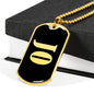Jo v02 - 18k Gold Finished Luxury Dog Tag Necklace