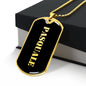 Pasquale v2 - 18k Gold Finished Luxury Dog Tag Necklace