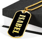 Isabel v02 - 18k Gold Finished Luxury Dog Tag Necklace