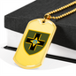 28th Mechanized Brigade (Ukraine) - 18k Gold Finished Luxury Dog Tag Necklace