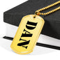 Dan - 18k Gold Finished Luxury Dog Tag Necklace