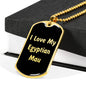 Love My Egyptian Mau v2 - 18k Gold Finished Luxury Dog Tag Necklace
