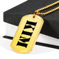 Kim - 18k Gold Finished Luxury Dog Tag Necklace