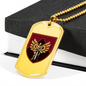 46th Air Assault Brigade (Ukraine) - 18k Gold Finished Luxury Dog Tag Necklace