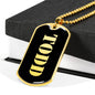 Todd v2 - 18k Gold Finished Luxury Dog Tag Necklace