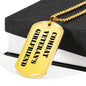Combat Veteran's Girlfriend - 18k Gold Finished Luxury Dog Tag Necklace