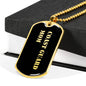Coast Guard Mom v2 - 18k Gold Finished Luxury Dog Tag Necklace