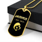 Mama, Est. 1973 v2 - 18k Gold Finished Luxury Dog Tag Necklace